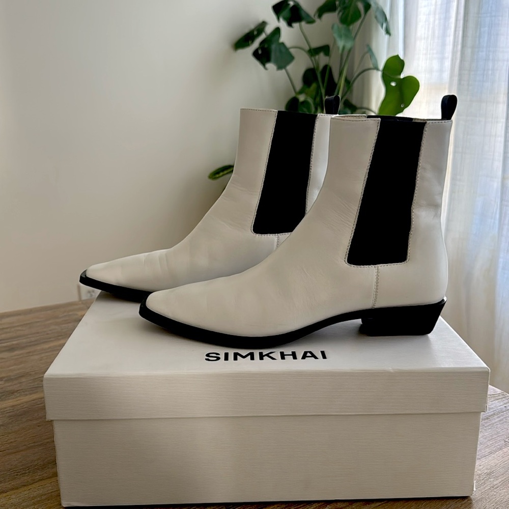 SIMKHAI White Chelsea Boots - 38 (/39)